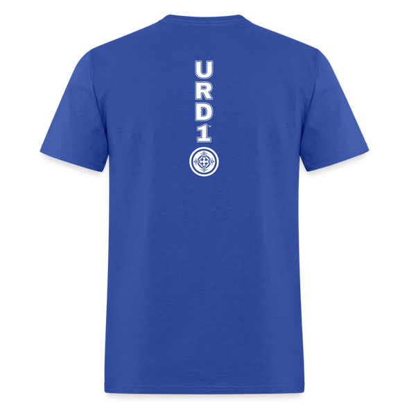 URD1 - Men Praise T-Shirt - Lion of Judah - royal blue