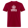 URD1 - Men Praise T-Shirt - Lion of Judah - dark red