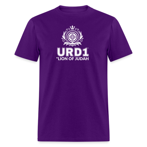 URD1 - Men Praise T-Shirt - Lion of Judah - purple