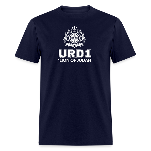 URD1 - Men Praise T-Shirt - Lion of Judah - navy