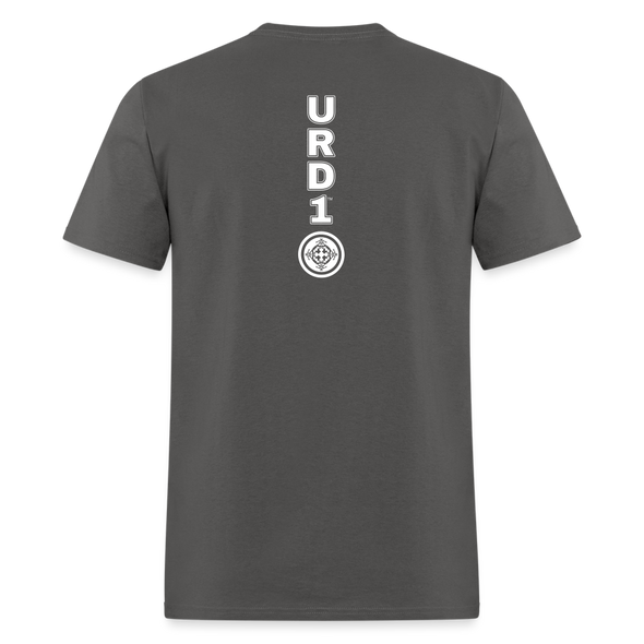 URD1 - Men Praise T-Shirt - Lion of Judah - charcoal