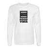 XZAKA - Men's Long Sleeve T-Shirt - Good Vibes - white