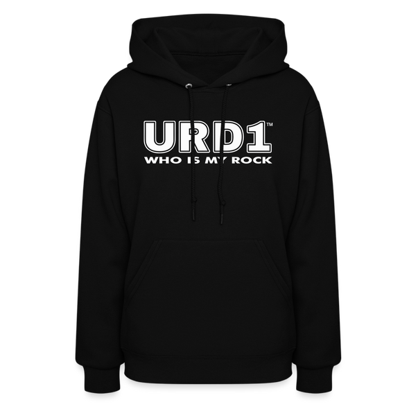 URD1- Who Is My Rock - Women Impact Hoodie - black