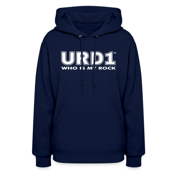 URD1- Who Is My Rock - Women Impact Hoodie - navy