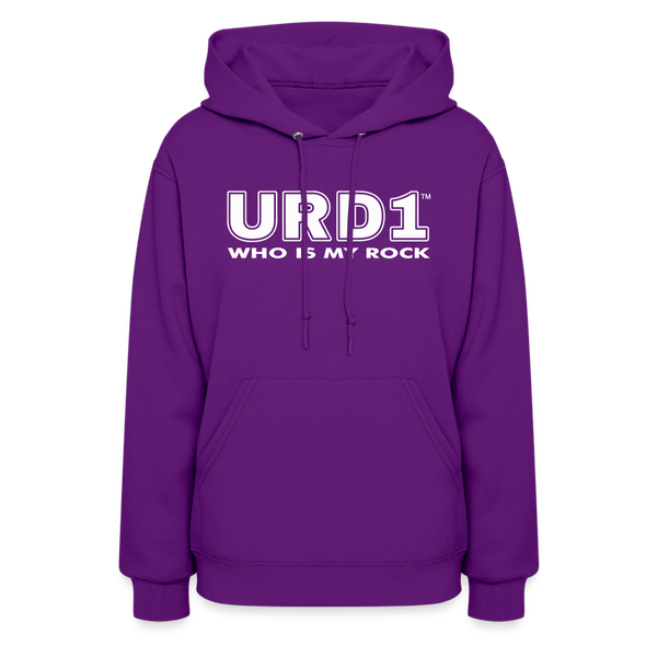 URD1- Who Is My Rock - Women Impact Hoodie - purple