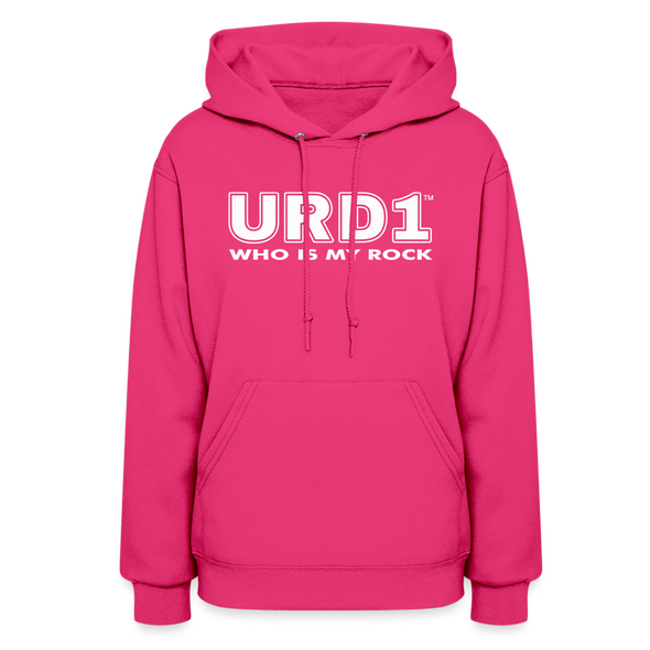 URD1- Who Is My Rock - Women Impact Hoodie - fuchsia