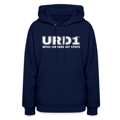 URD1- Who Orders My Steps - Women Impact Hoodie - navy