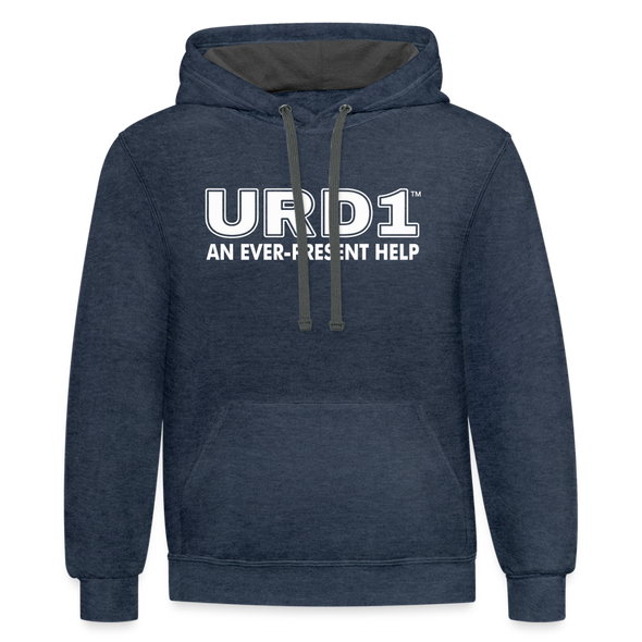 URD1- An Ever-Present Help - Men Impact Hoodie - indigo heather/asphalt