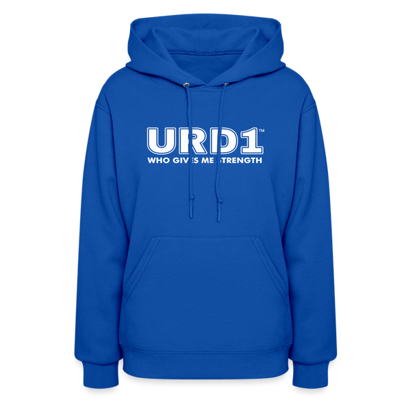 URD1- Who Gives Me strength - Women Impact Hoodie - royal blue