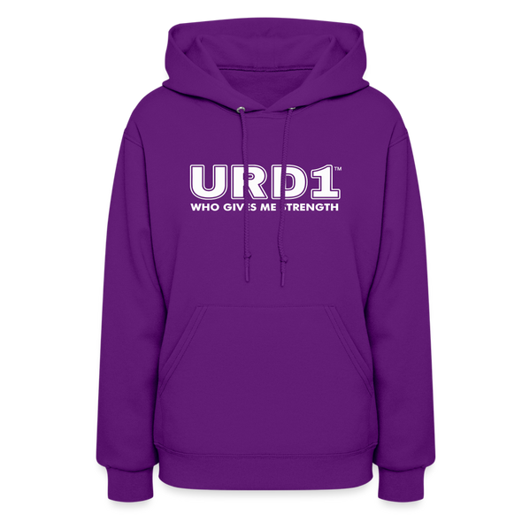 URD1- Who Gives Me strength - Women Impact Hoodie - purple