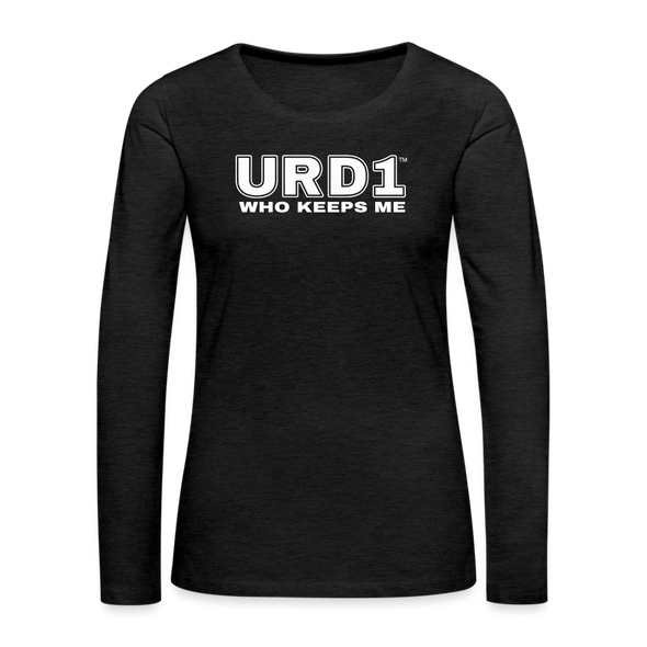 URD1 - Women Long Sleeve IMPACT T-Shirt - Who Keeps Me - charcoal grey