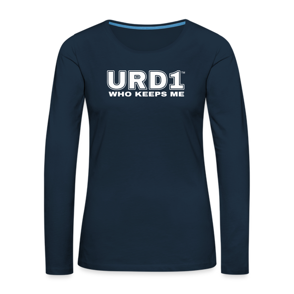 URD1 - Women Long Sleeve IMPACT T-Shirt - Who Keeps Me - deep navy