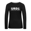 URD1 - Women Long Sleeve IMPACT T-Shirt - Who Is My Rock - black