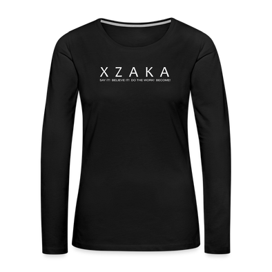 XZAKA - Women "Do The Work" Long Sleeve T-Shirt - black