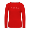 XZAKA - Women "Do The Work" Long Sleeve T-Shirt - red