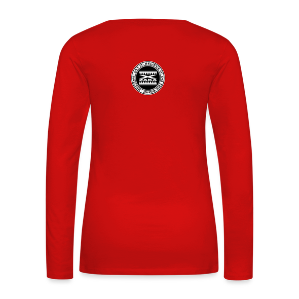 XZAKA - Women "Do The Work" Long Sleeve T-Shirt - red