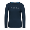 XZAKA - Women "Do The Work" Long Sleeve T-Shirt - deep navy