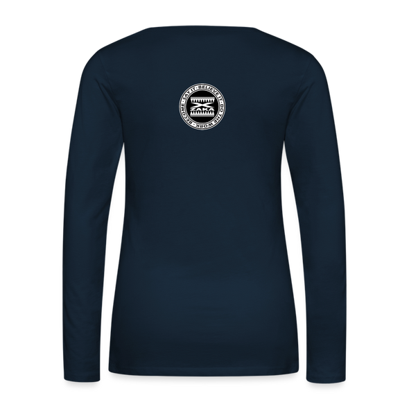 XZAKA - Women "Do The Work" Long Sleeve T-Shirt - deep navy