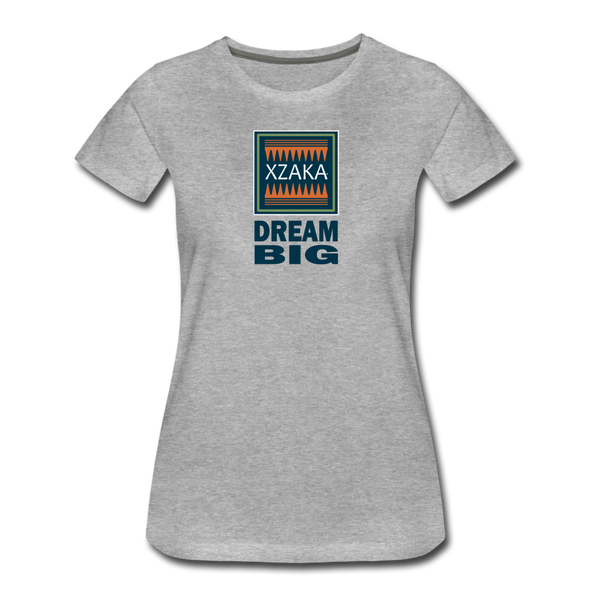 XZAKA - Women "Dream Big" Workout T-Shirt - W3548-1 - heather gray