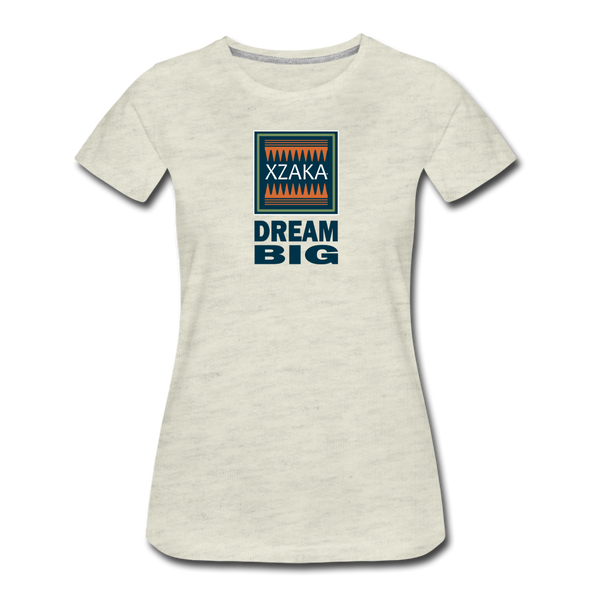 XZAKA - Women "Dream Big" Workout T-Shirt - W3548-1 - heather oatmeal