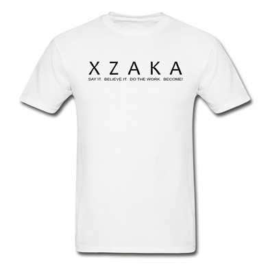 XZAKA - Men "Say It" Motivational T-Shirt -M5012-1 - white