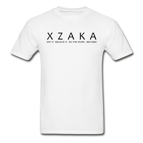 XZAKA - Men "Say It" Motivational T-Shirt -M5012-1 - white