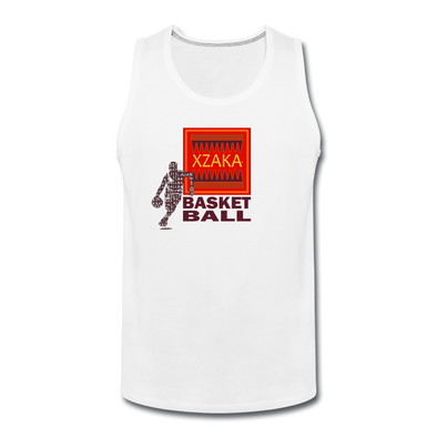 XZAKA Men "Basketball" Motivational Tank Top - M4202-1 - white