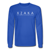 XZAKA - Men Motivational Long Sleeve T-Shirt - M1438-2 - royal blue