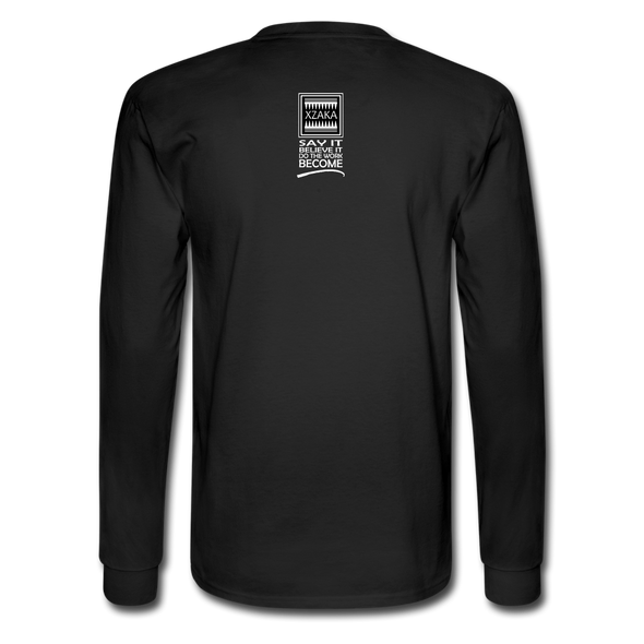 XZAKA - Men Motivational Long Sleeve T-Shirt - M1438-2 - black