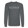 XZAKA - Men Motivational Long Sleeve T-Shirt - M1438-2 - charcoal