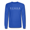 XZAKA - Men Motivational Long Sleeve T-Shirt - M1439-2 - royal blue