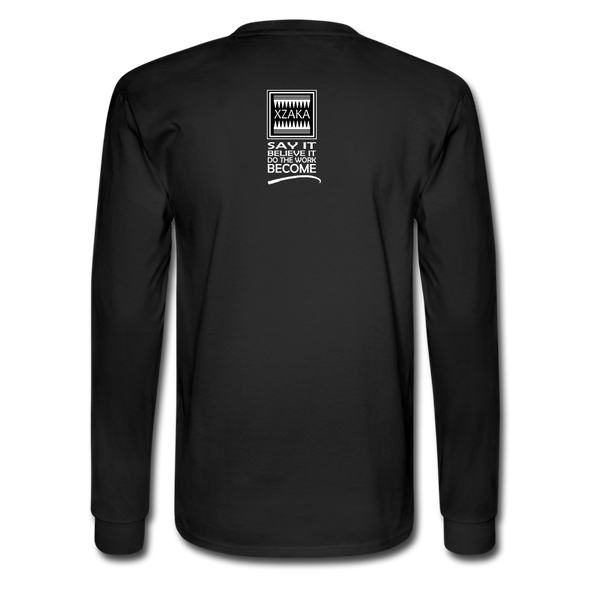 XZAKA - Men Motivational Long Sleeve T-Shirt - M1439-2 - black