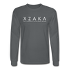 XZAKA - Men Motivational Long Sleeve T-Shirt - M1439-2 - charcoal