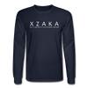 XZAKA - Men Motivational Long Sleeve T-Shirt - M1439-2 - navy