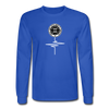 XZAKA - Men "Smile" Motivational Long Sleeve T-Shirt - M1443-2 - royal blue