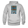 XZAKA Men "Enjoy This Life" Motivational Hoodie - M7103 - heather gray