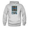 XZAKA Men "Enjoy This Life" Motivational Hoodie - M7103 - ash 