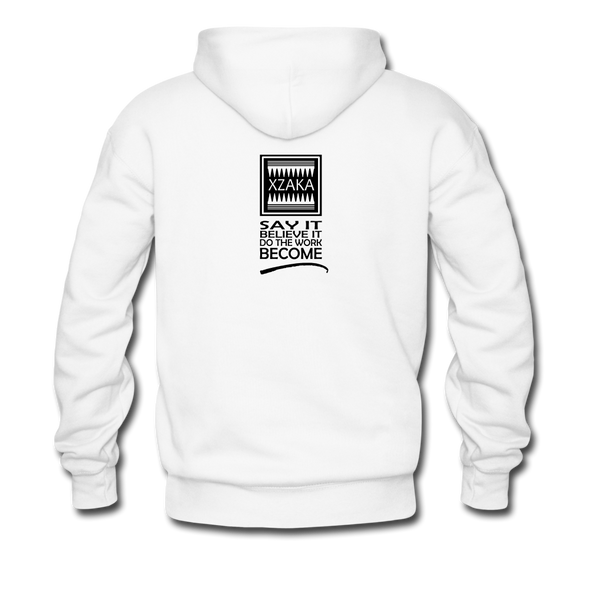 XZAKA Men "Say It" Motivational Hoodie - M7105 - white