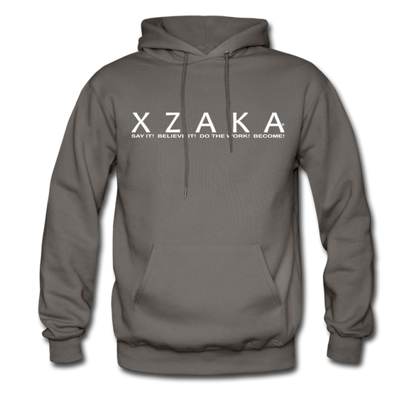 XZAKA Men "Say It" Motivational Hoodie - M7106 - asphalt gray