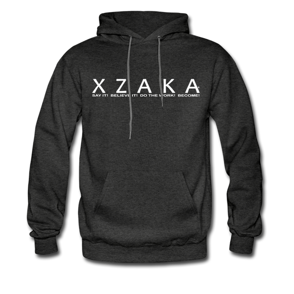 XZAKA Men "Say It" Motivational Hoodie - M7106 - charcoal gray