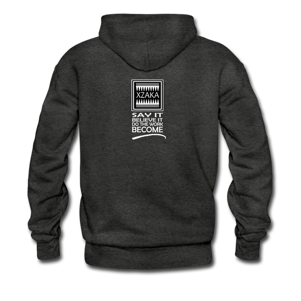 XZAKA Men "Say It" Motivational Hoodie - M7106 - charcoal gray