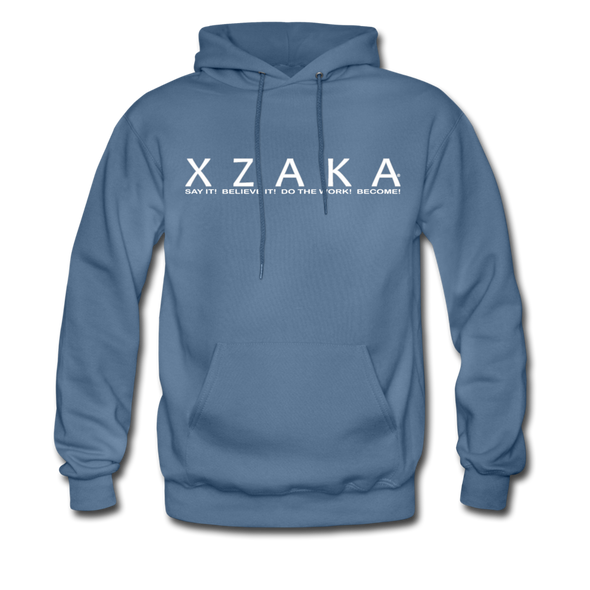 XZAKA Men "Say It" Motivational Hoodie - M7106 - denim blue