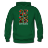 XZAKA Men "Game On" Motivational Hoodie - M7110 - forest green