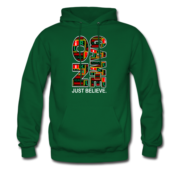 XZAKA Men "Game On" Motivational Hoodie - M7110 - forest green