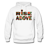 XZAKA Men "Rise Above" Motivational Hoodie - M7107 - white