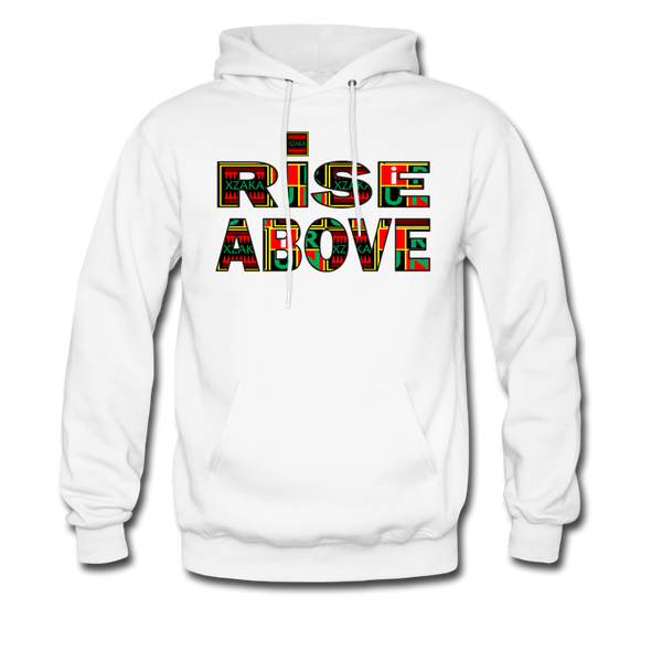 XZAKA Men "Rise Above" Motivational Hoodie - M7107 - white