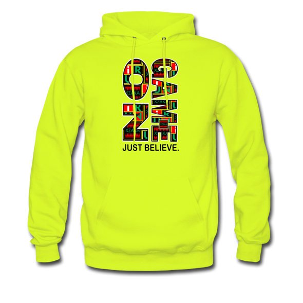 XZAKA Men "Game On" Motivational Hoodie - M7109 - safety green