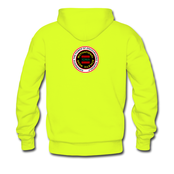 XZAKA Men "Game On" Motivational Hoodie - M7109 - safety green