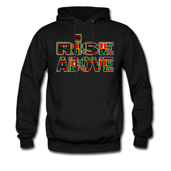 XZAKA Men "Rise Above" Motivational Hoodie - M7108 - black