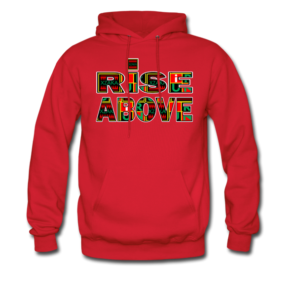 XZAKA Men "Rise Above" Motivational Hoodie - M7108 - red